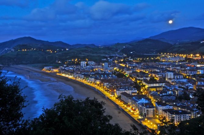 Anochecer en Zaarutz : foto en Zarautz