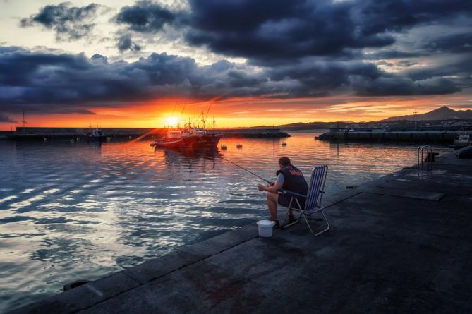 Antes de trabajar: foto en Hondarribia