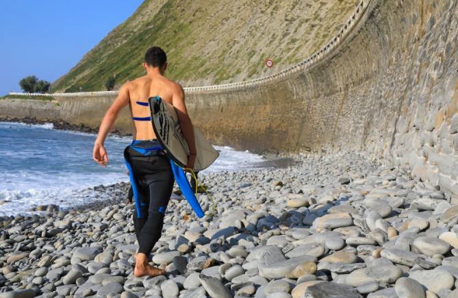 aqui voy yo: foto en Zumaia