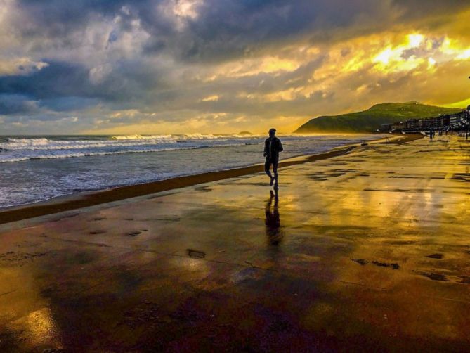 Atardecer : foto en Zarautz