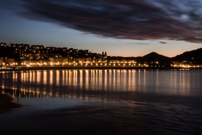 Atardecer en la Concha: foto en Donostia-San Sebastián