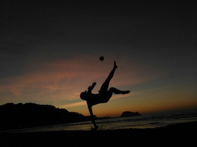 Atardecer zarautz: foto en Zarautz