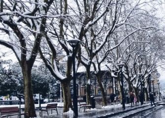 Boulevard bajo la nieve