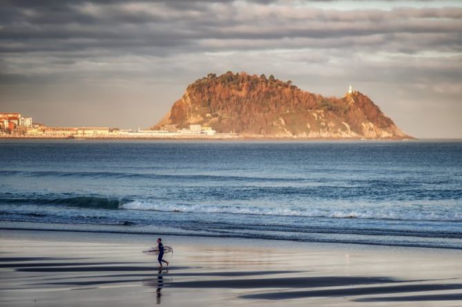 Cada uno por su lado: foto en Zarautz