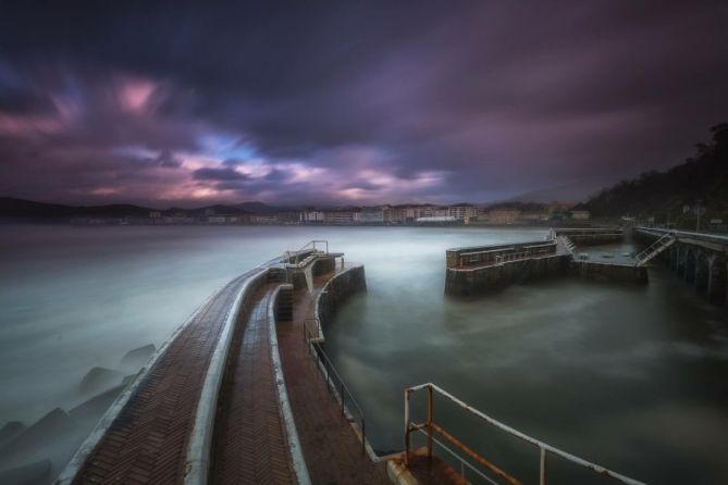 Calma despues de la tormenta: foto en Zarautz