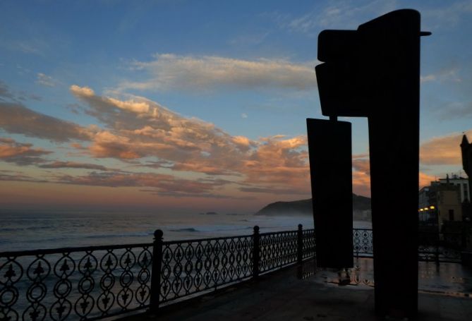 Contrapuesta de sol: foto en Zarautz