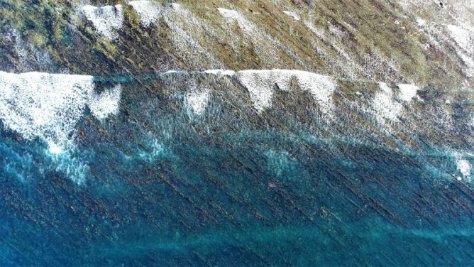 Flish desde el aire.: foto en Zumaia