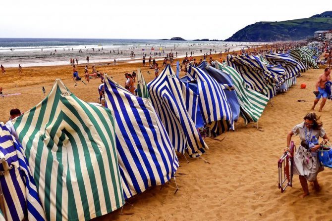 Galerna en verano : foto en Zarautz