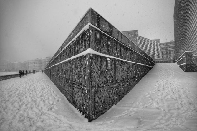 Geometria en la nieve: foto en Donostia-San Sebastián