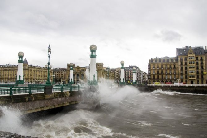 El gran temporal: foto en Donostia-San Sebastián