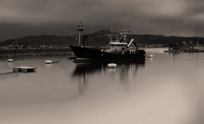 HONDARRIBIKO PORTUA, TXURI BELTZEAN.: foto en Hondarribia