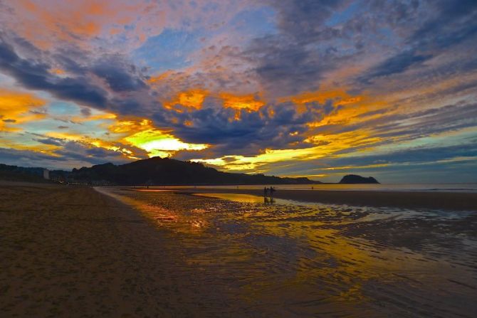 Ilunabarra Zarautzen : foto en Zarautz