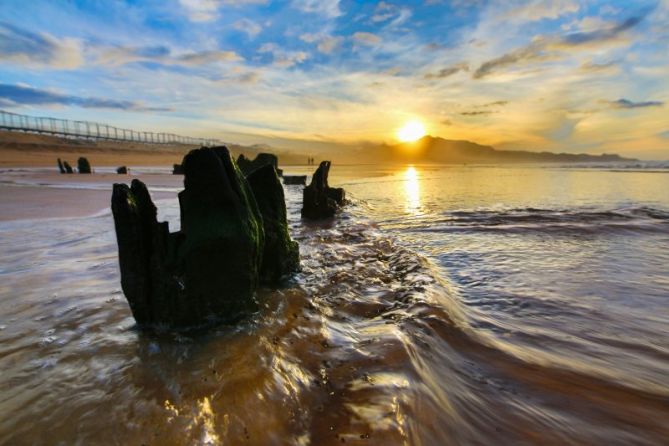 Impacto al Tiempo: foto en Zarautz