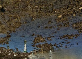 Las farolas del puente del Kursaal