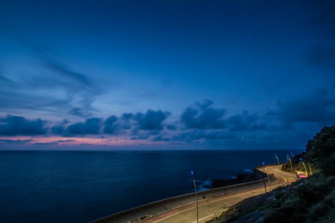 Luces en el paseo: foto en Donostia-San Sebastián