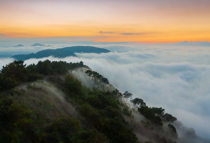 Mar de nubes: foto en Pasaia