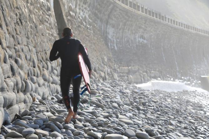 mira donde pisas: foto en Zumaia