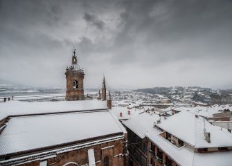 Nieve sobre los tejados