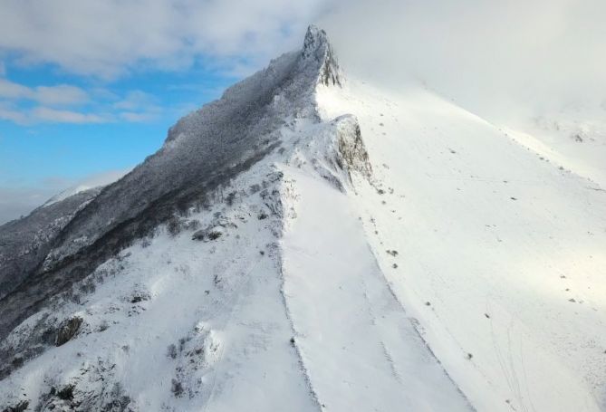 Nieve en Txindoki: foto en Abaltzisketa