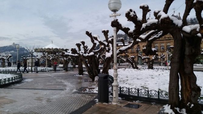 Paseo de la concha nevado: foto en Donostia-San Sebastián