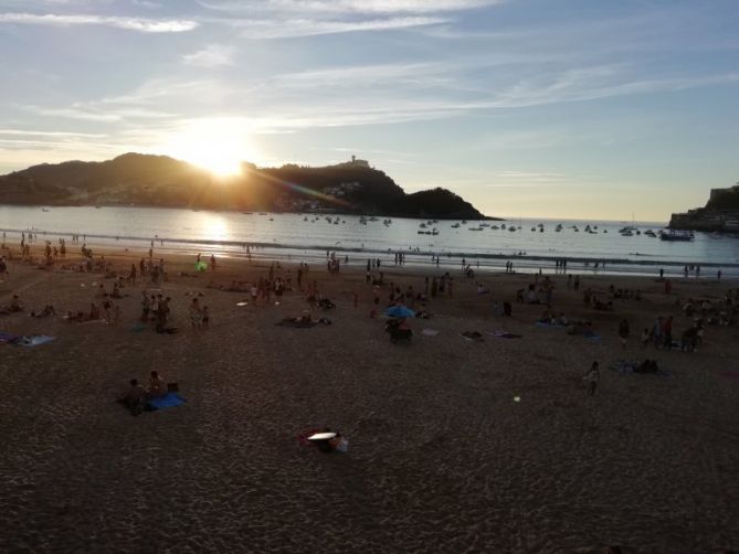 Puesta de sol: foto en Donostia-San Sebastián