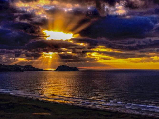 Puesta de sol : foto en Zarautz