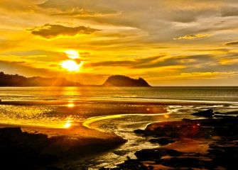 Puesta de sol en Zarautz 