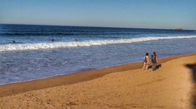 sol de otoño: foto en Zarautz