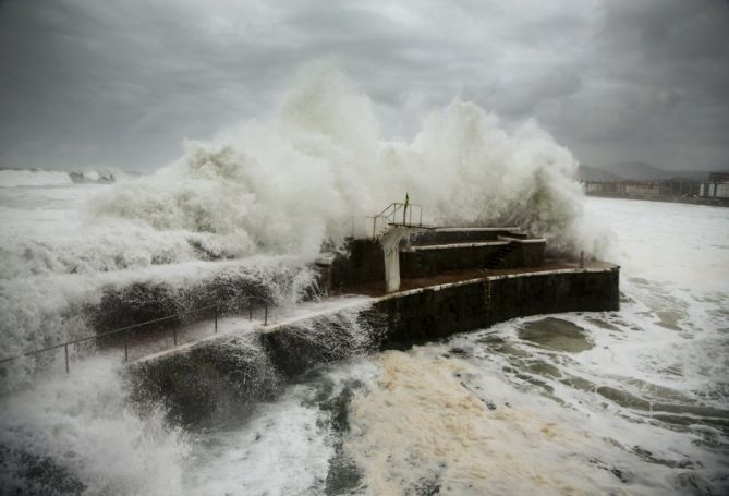 Temporal en Zarautz: foto en Zarautz