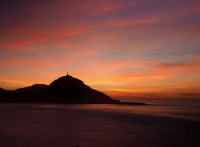 Urgul sobre un manto: foto en Donostia-San Sebastián