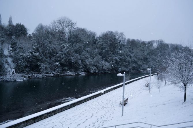 Urumea nevado: foto en Donostia-San Sebastián