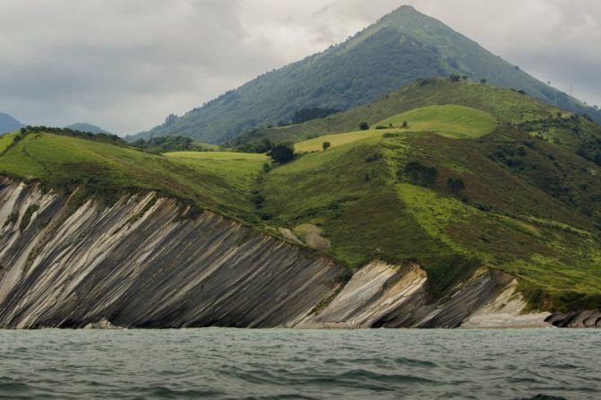 Vista marina del Flysch: foto en Zumaia