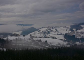 vistas  de Olaberria nevado