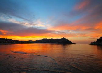 Admirando el atardecer