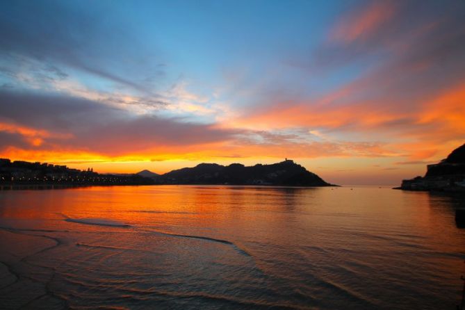 Admirando el atardecer: foto en Donostia-San Sebastián