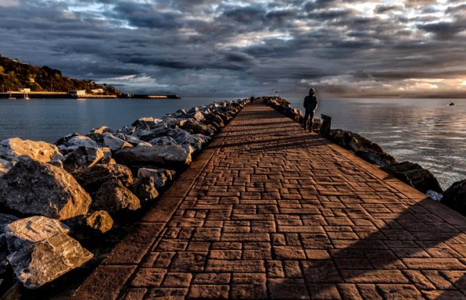 amanece sobre Hondarribi: foto en Hondarribia