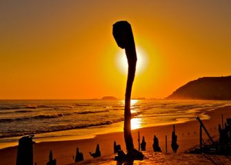 Amanecer en la playa de Zarautz -1 