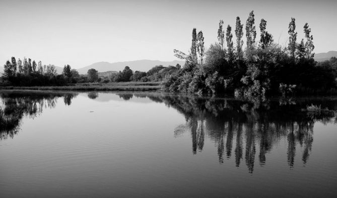 Amute ría en b/n: foto en Hondarribia