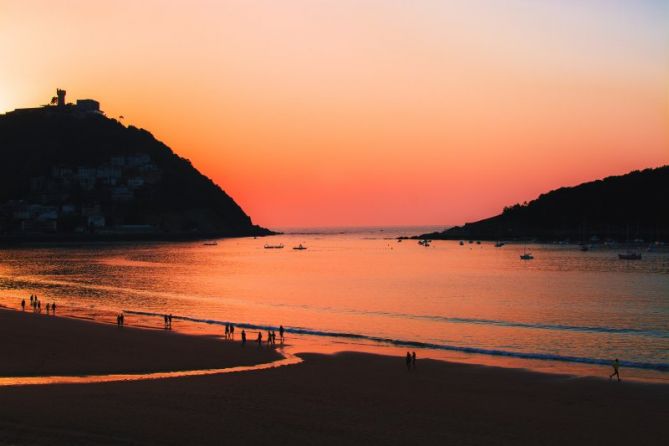 Atardecer en La Concha: foto en Donostia-San Sebastián