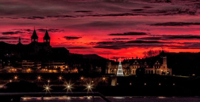 Atardecer navideño: foto en Donostia-San Sebastián