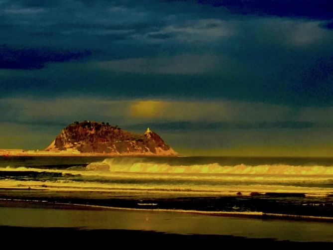 Atardecer en la playa de Zarautz -3: foto en Zarautz