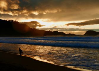 Atardecer con temporal 