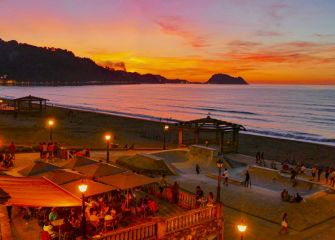 Atardecer en verano en Zarautz 