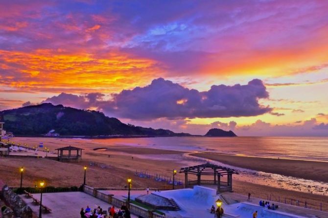 Atardecer en Zarautz -1: foto en Zarautz