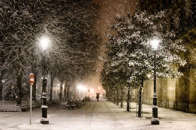 Bajo la nieve: foto en Donostia-San Sebastián