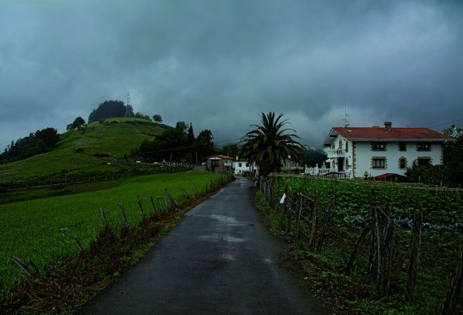 camino entre prados: foto en Orio