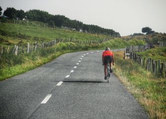 Ciclista en Jaizkibel