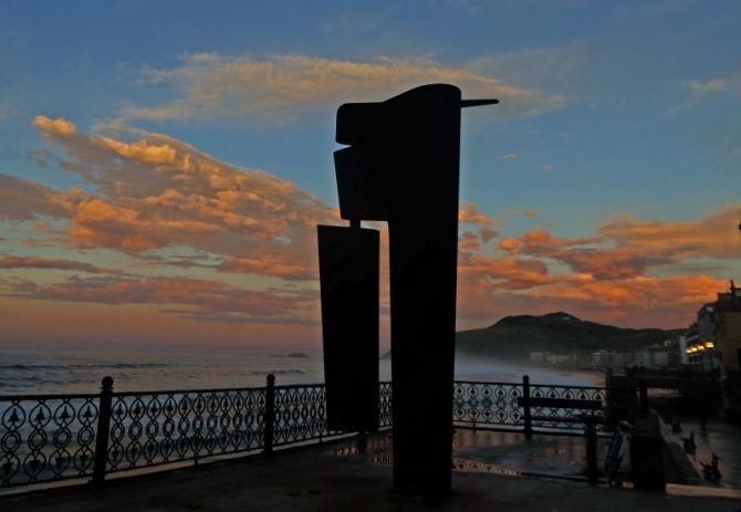 Contrapuesta de sol: foto en Zarautz