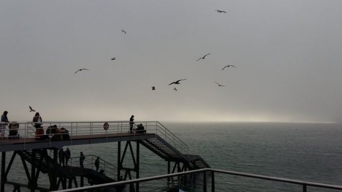 Descansando junto al Peine: foto en Donostia-San Sebastián