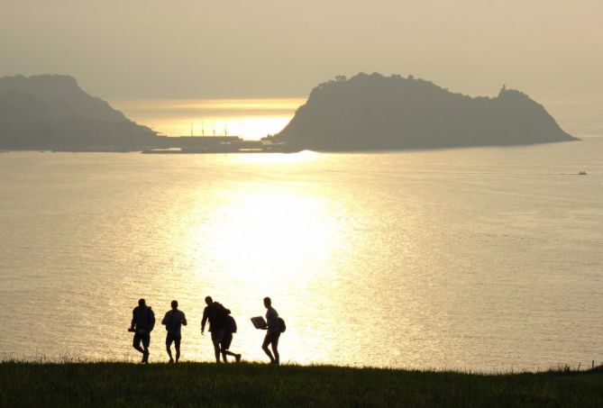 Entre amigos: foto en Zarautz